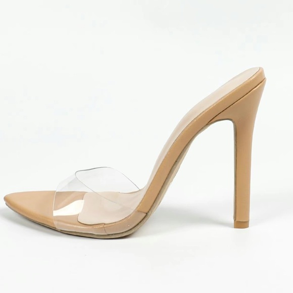 Nude Elegant Tan Stiletto Heels - Picture 2 of 8